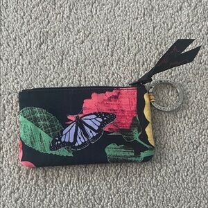 Vera Bradley Black Floral Wristlet